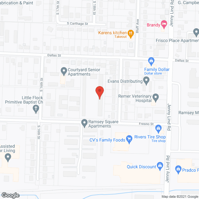 Map of the neighborhood around Peachtree Village North