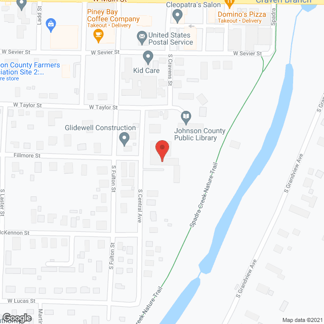 Map of the neighborhood around Clarksville Retirement Ctr