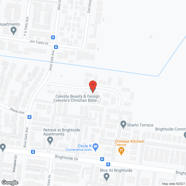 Map of the neighborhood around Sharlo Terrace Senior Citizens