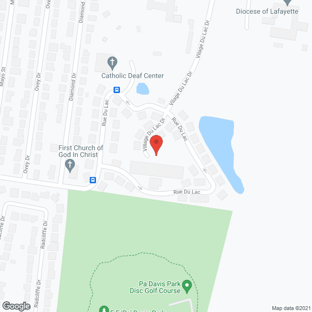 Map of the neighborhood around Village Du Lac Apartments