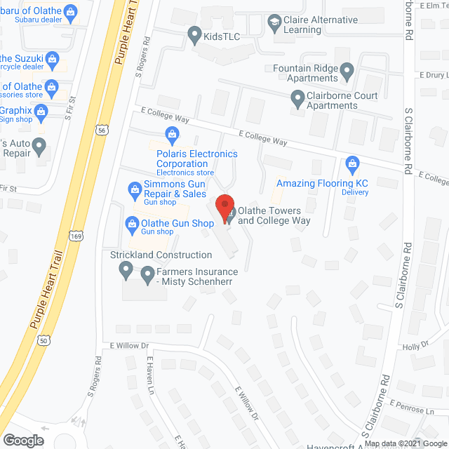 Map of the neighborhood around Good Samaritan Towers