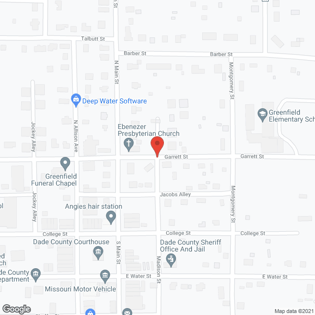 Map of the neighborhood around Greenfield Retirement Homes