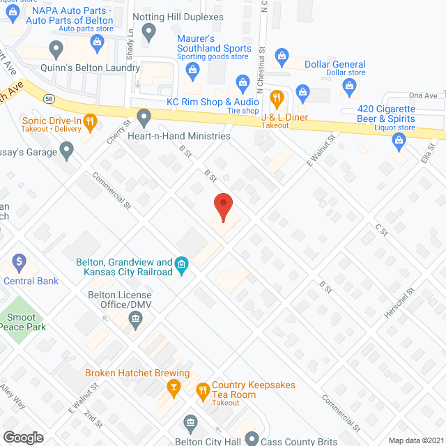Map of the neighborhood around Walnut Estates