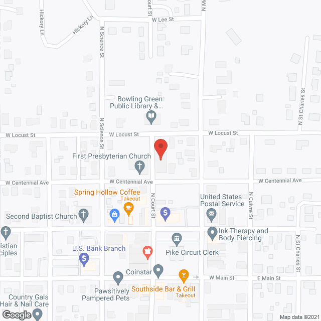 Map of the neighborhood around Bowling Green Residential Care