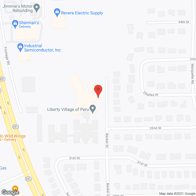 Map of the neighborhood around Hawthorne Inn of Peru