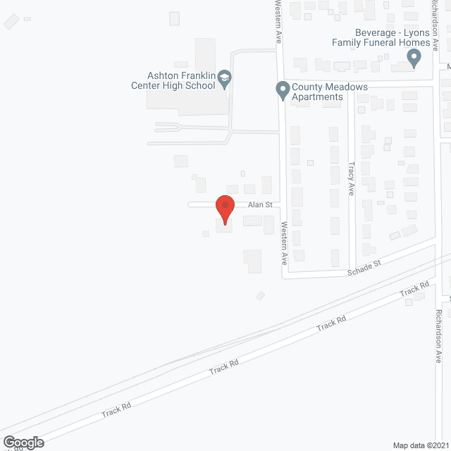 Map of the neighborhood around Ashton Terrace