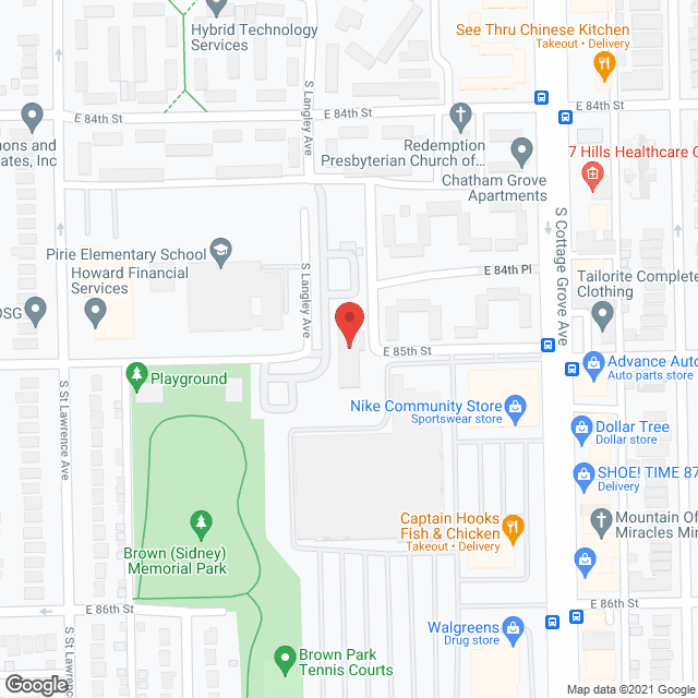 Map of the neighborhood around Chatham Park South Co-Op
