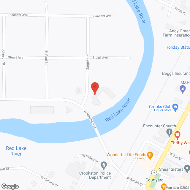 Map of the neighborhood around Crookston Housing and Economic