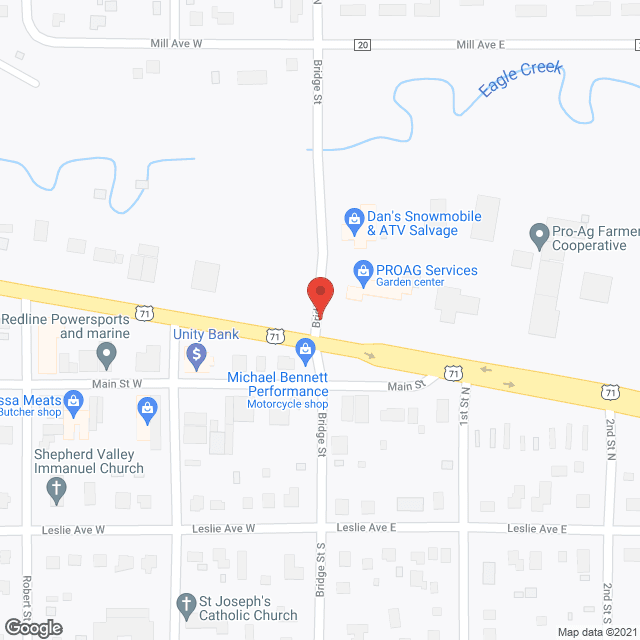 Map of the neighborhood around Central Todd County Care