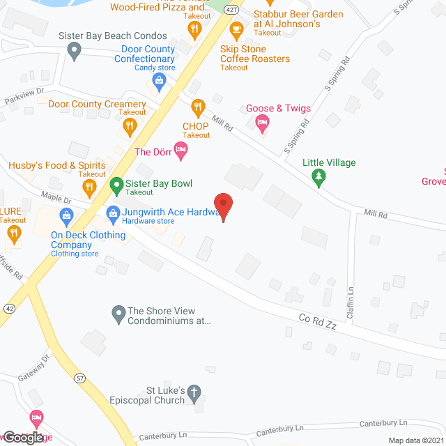Map of the neighborhood around Woodview CBRF-SCANDIA Vlg