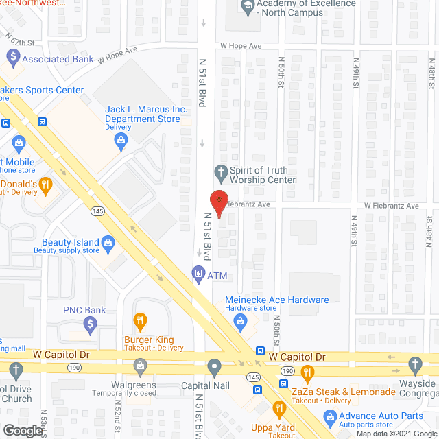 Map of the neighborhood around Possative Outlook