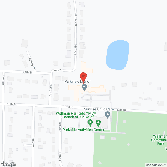 Map of the neighborhood around Silver Pond and Reflections at Parkview Manor