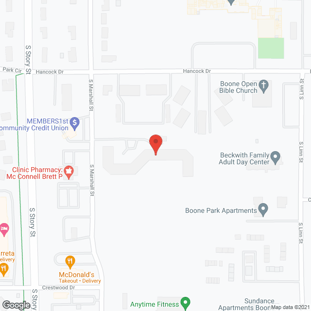 Map of the neighborhood around Regency Retirement Residence