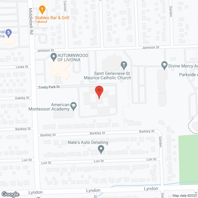 Map of the neighborhood around Trinity Park Inc