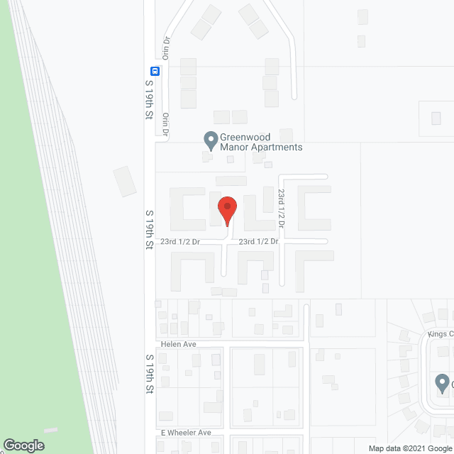 Map of the neighborhood around Greenwood Manor Apartments