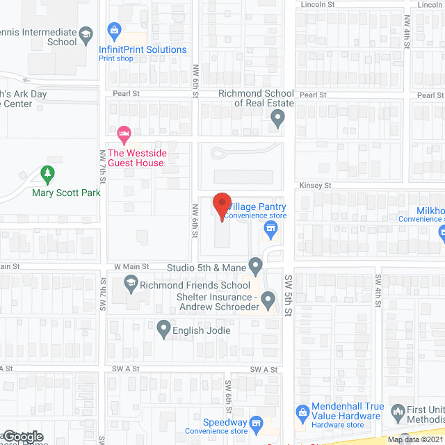 Map of the neighborhood around Interfaith Apartments