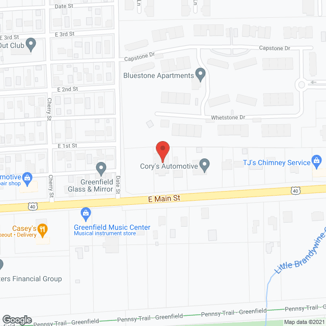 Map of the neighborhood around Extendacare of Greenfield