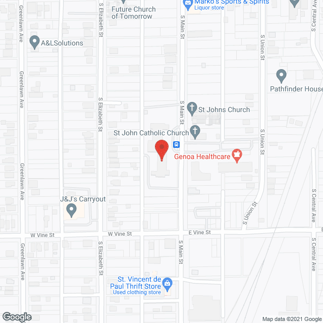 Map of the neighborhood around Lima Towers