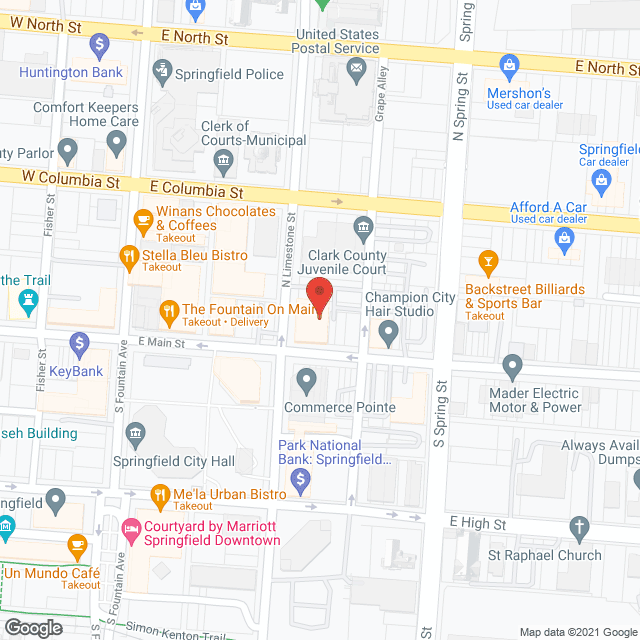 Map of the neighborhood around Shawnee Place Apartments