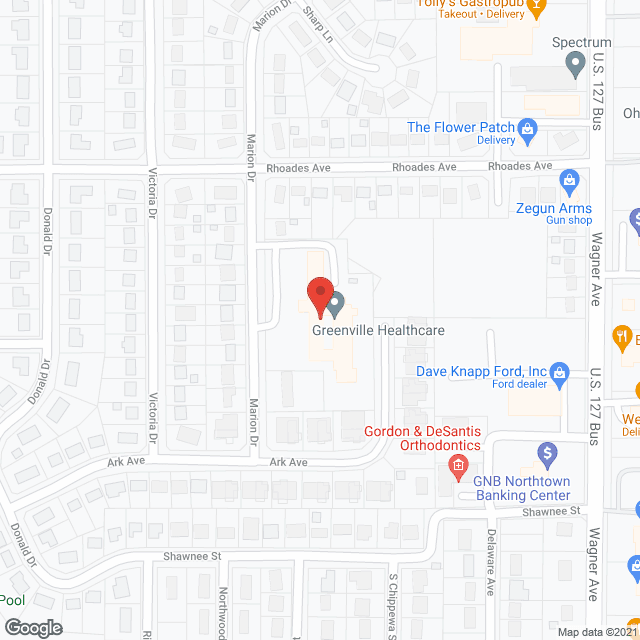Map of the neighborhood around Heartland of Greenville