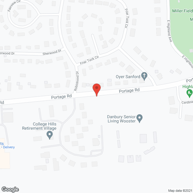 Map of the neighborhood around College Hills Retirement Vlg