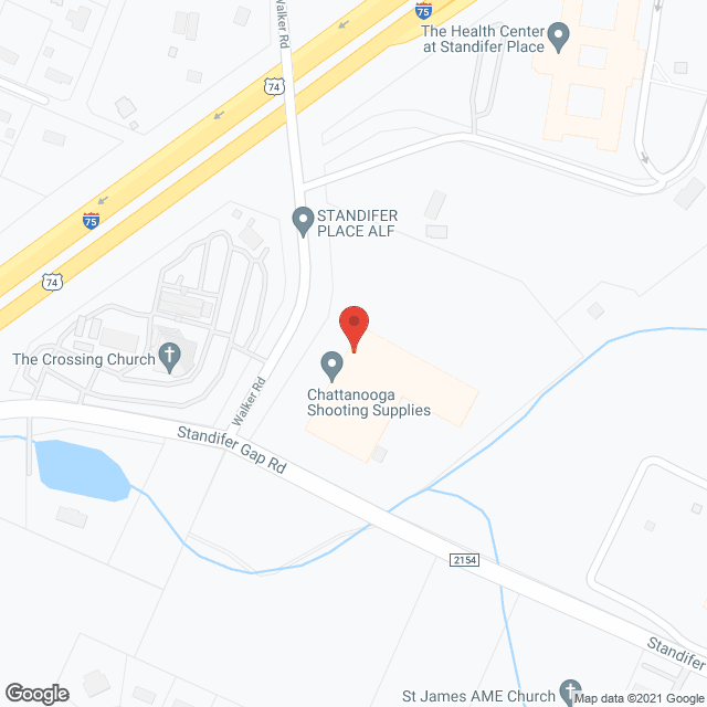 Map of the neighborhood around The Health Center at Standifer Place