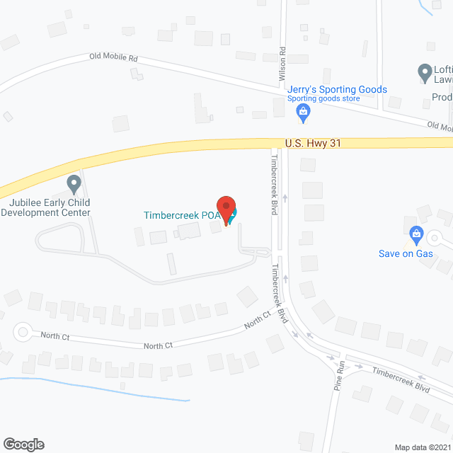Map of the neighborhood around Timbercreek POA