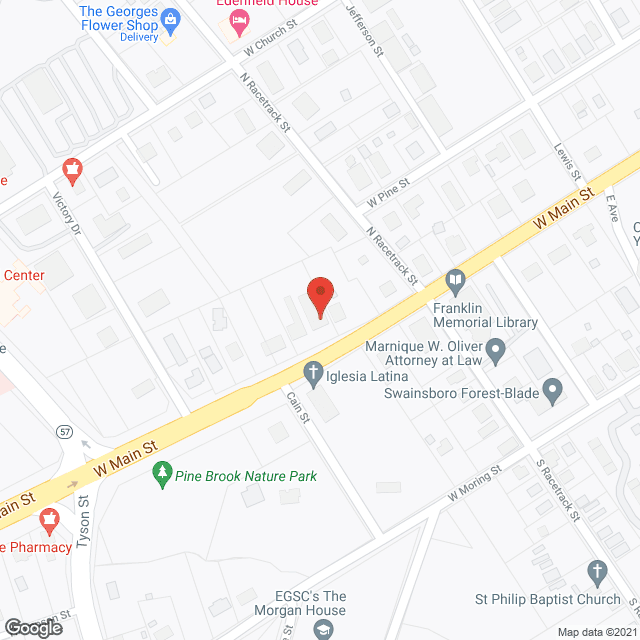 Map of the neighborhood around Retirement Inn