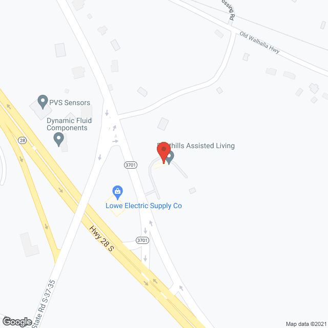 Map of the neighborhood around Foothills Assisted Living