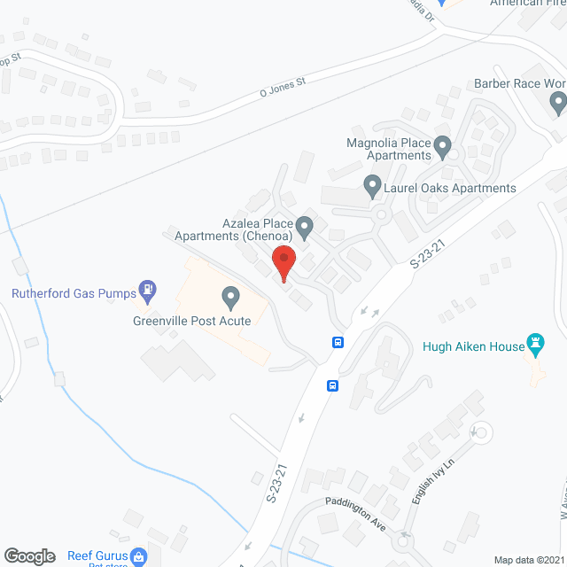 Map of the neighborhood around Azalea Place Apartments