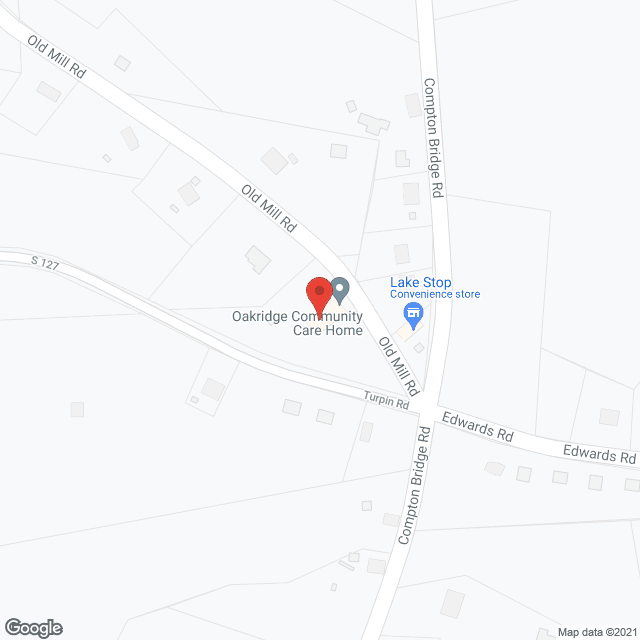 Map of the neighborhood around Oakridge Community Care Home