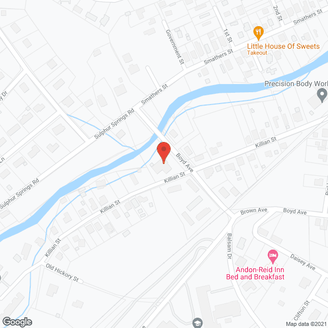 Map of the neighborhood around Creekside Villas