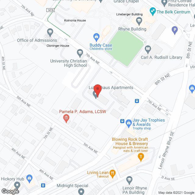 Map of the neighborhood around Lutherhaus