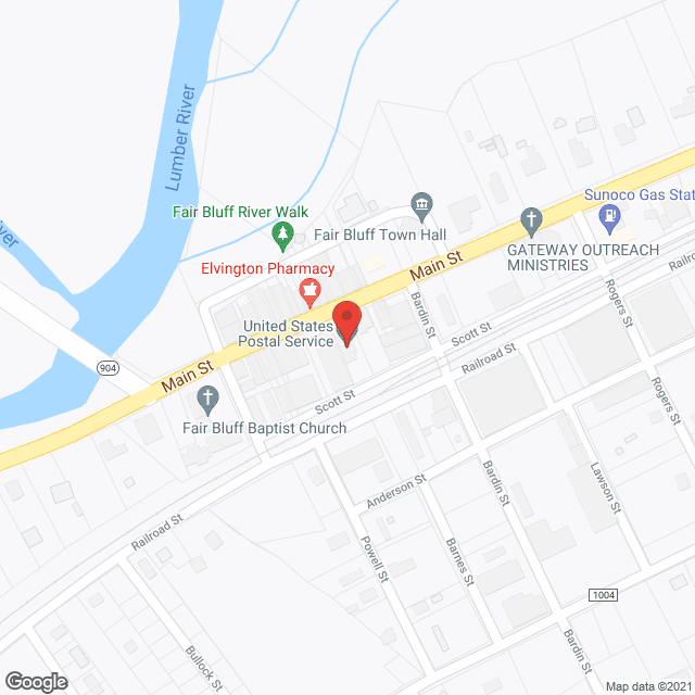 Map of the neighborhood around Lumber River Family Care