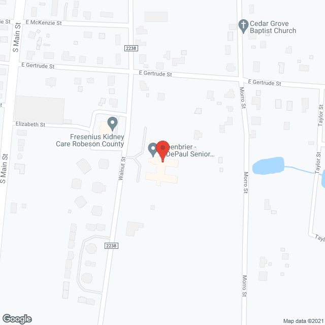 Map of the neighborhood around Greenbrier