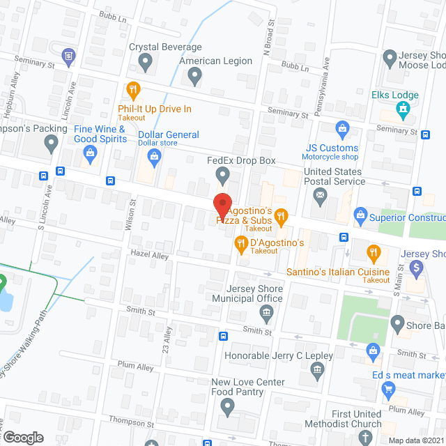 Map of the neighborhood around Marshall and Assoc