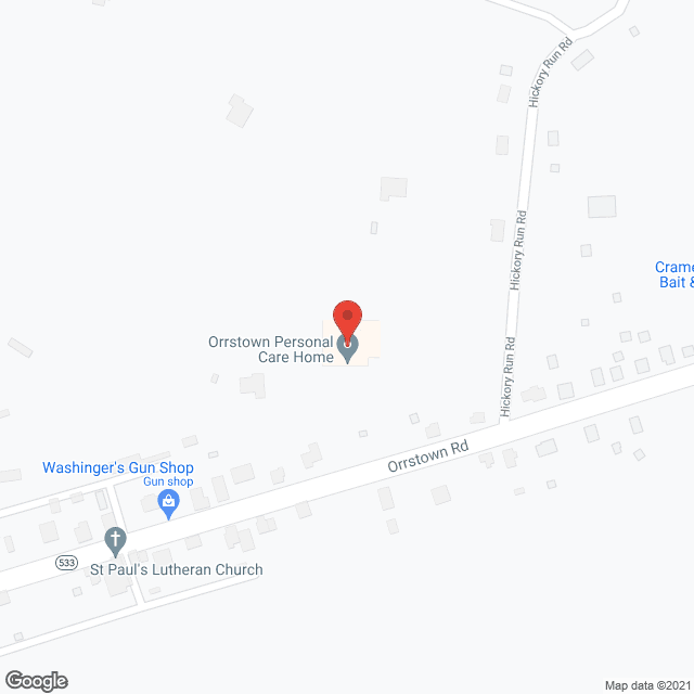 Map of the neighborhood around Orrstown Personal Care Home