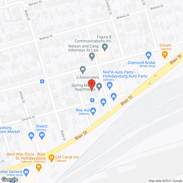 Map of the neighborhood around Spring Manor Apartments