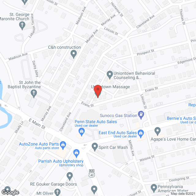 Map of the neighborhood around Fairfield's Personal Care Home