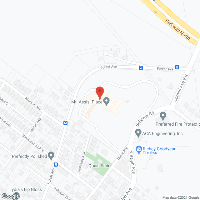 Map of the neighborhood around Marian Hall Home Inc