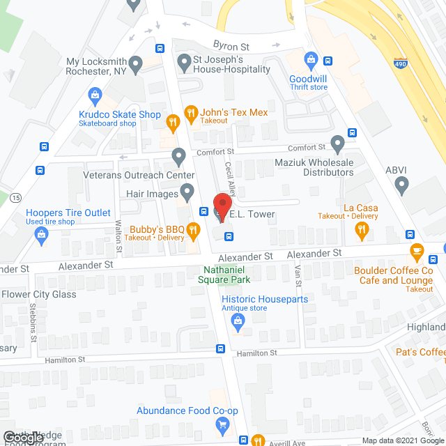 Map of the neighborhood around Southview Towers