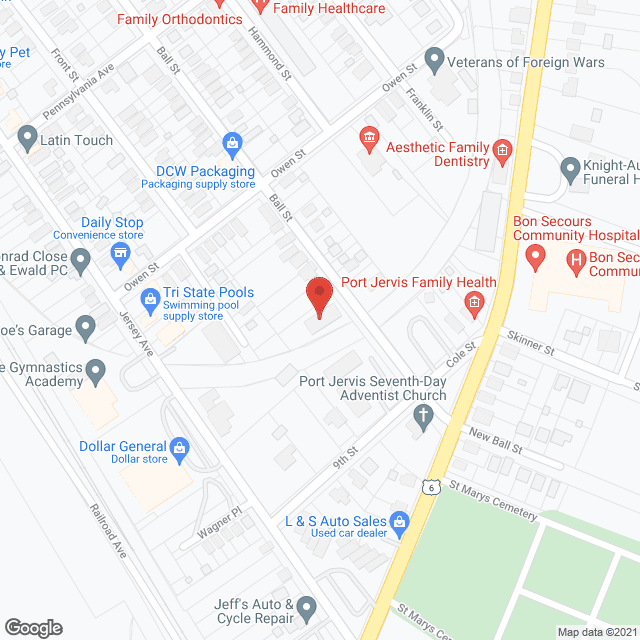 Map of the neighborhood around RECAP House