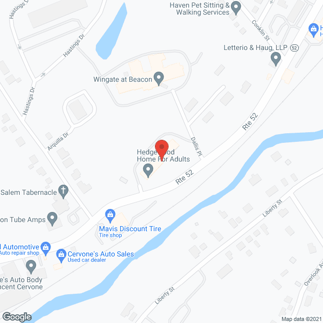 Map of the neighborhood around Hedgewood Home For Adults