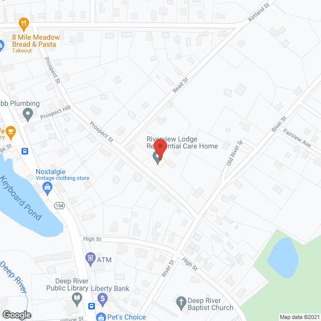 Map of the neighborhood around Riverview Lodge