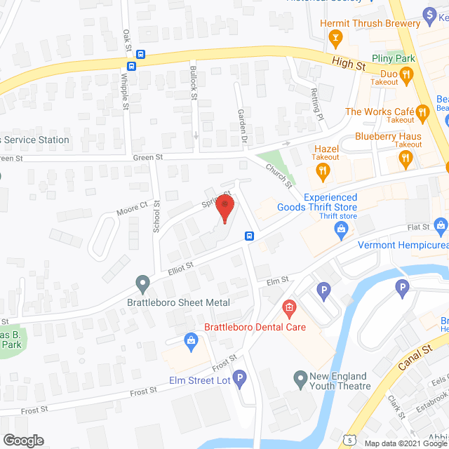 Map of the neighborhood around Elliot Street Apartments