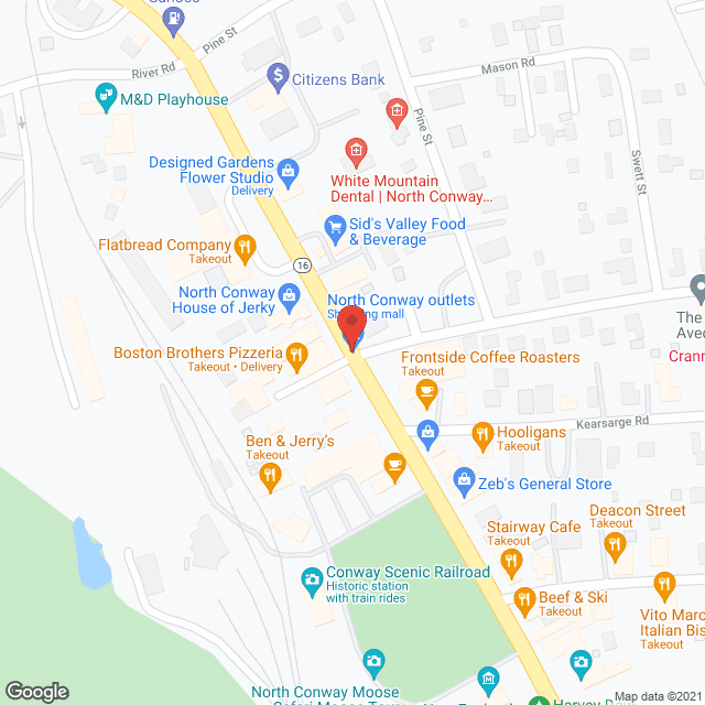 Map of the neighborhood around North Country Indep Living