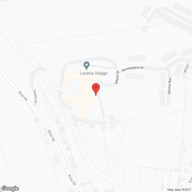 Map of the neighborhood around Loomis Village