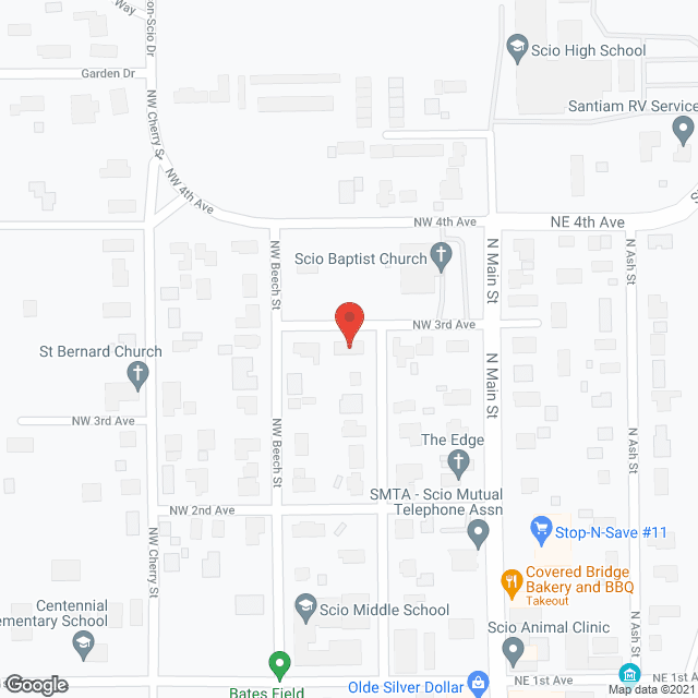 Map of the neighborhood around Scio Care Home