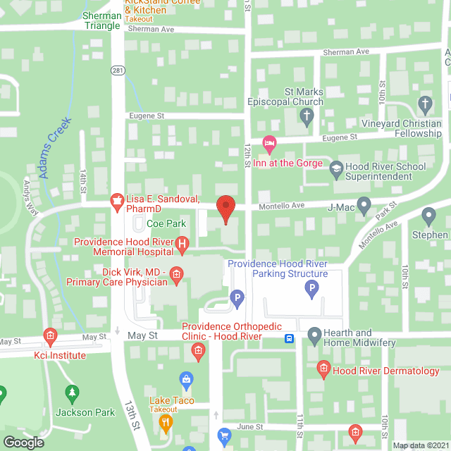 Map of the neighborhood around Dethman Manor