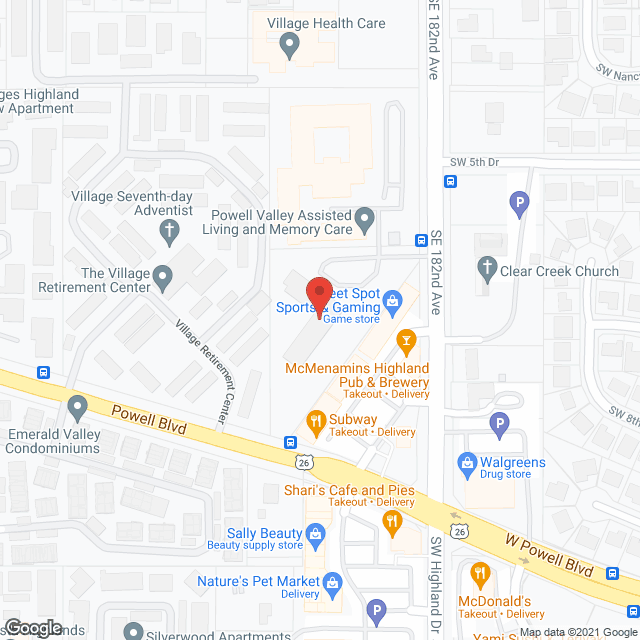 Map of the neighborhood around Powell Vista Manor